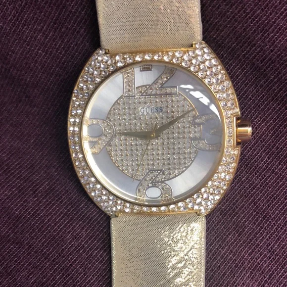 Guess | Accessories | Guess Gold Swarovski Crystal Watch  display picture 1